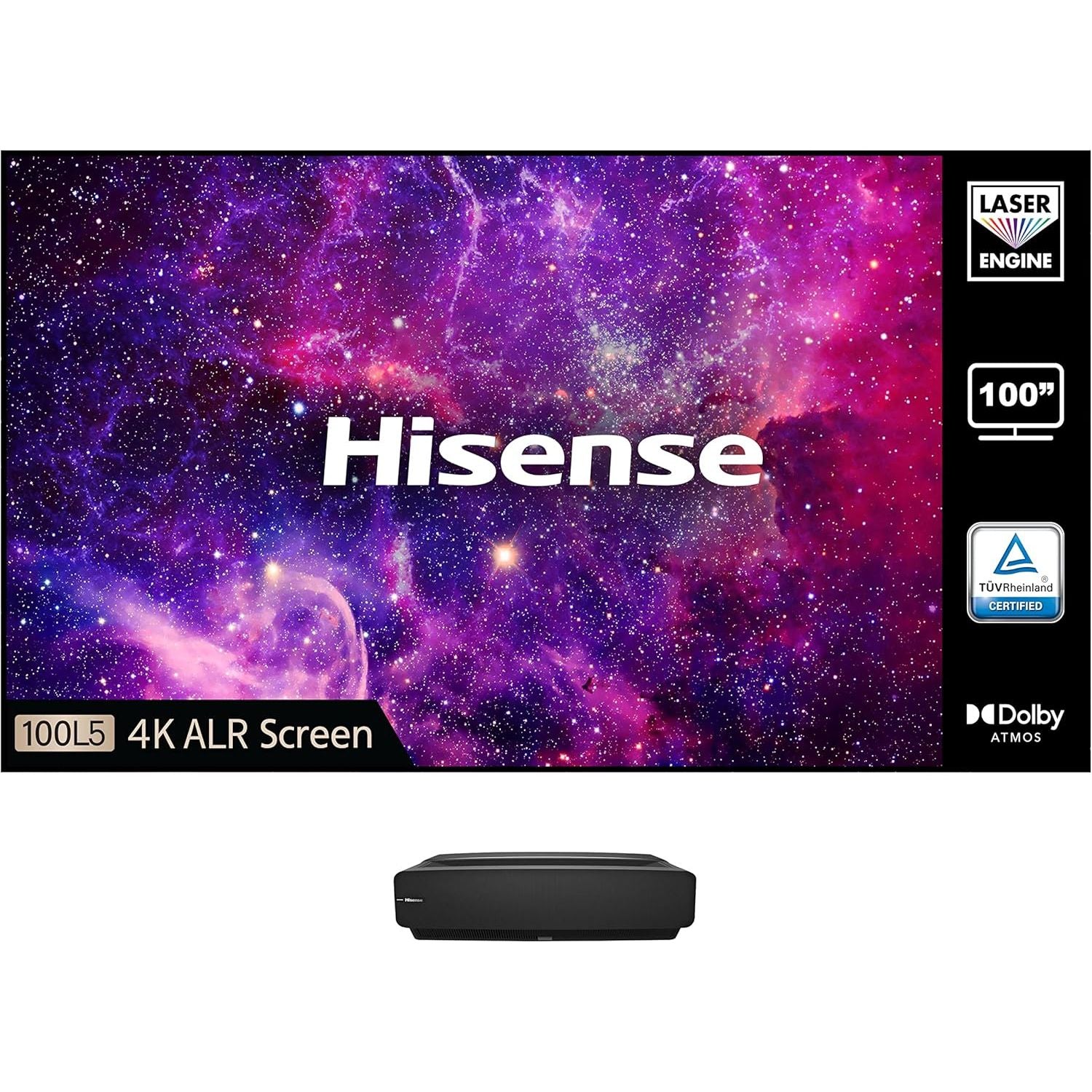 Buy HISENSE,Hisense 100L5FTUK‑B12 100" 4K UHD Laser TV with Circular Fresnel Screen, HDR, Smart TV, Triple Tuner & Alexa Built‑in - Gadcet UK | UK | London | Scotland | Wales| Near Me | Cheap | Pay In 3 | Laser TV